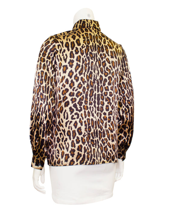 Leopard Print Silk Shirt