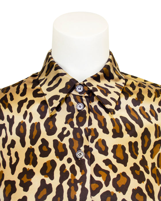 Leopard Print Silk Shirt