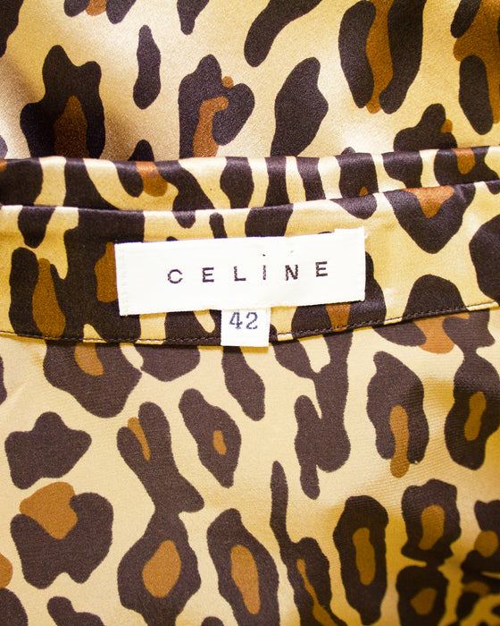 Leopard Print Silk Shirt