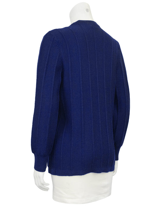 Navy Cable Knit Cardigan
