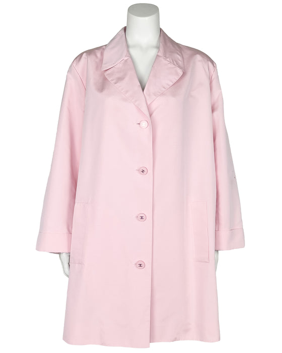 Pink Silk Evening/Swing Coat