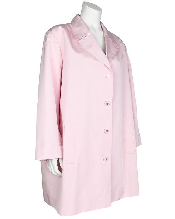 Pink Silk Evening/Swing Coat
