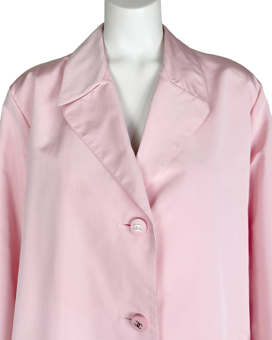 Pink Silk Evening/Swing Coat