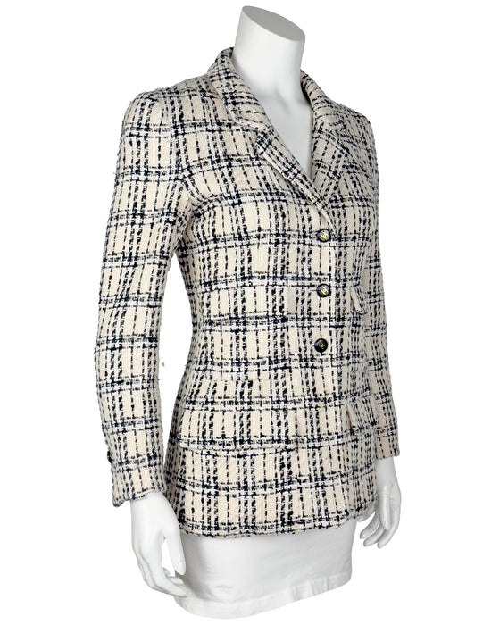 Black and Cream Wool Jacket