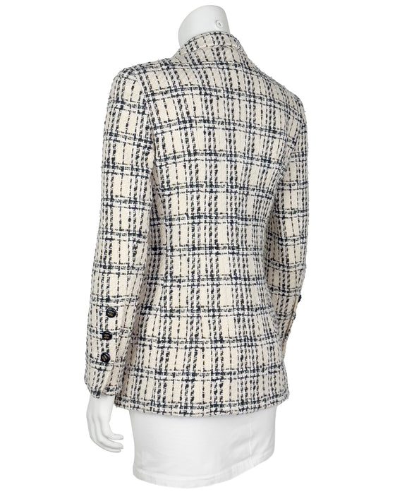 Black and Cream Wool Jacket