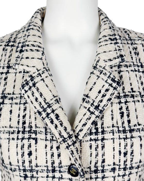 Black and Cream Wool Jacket