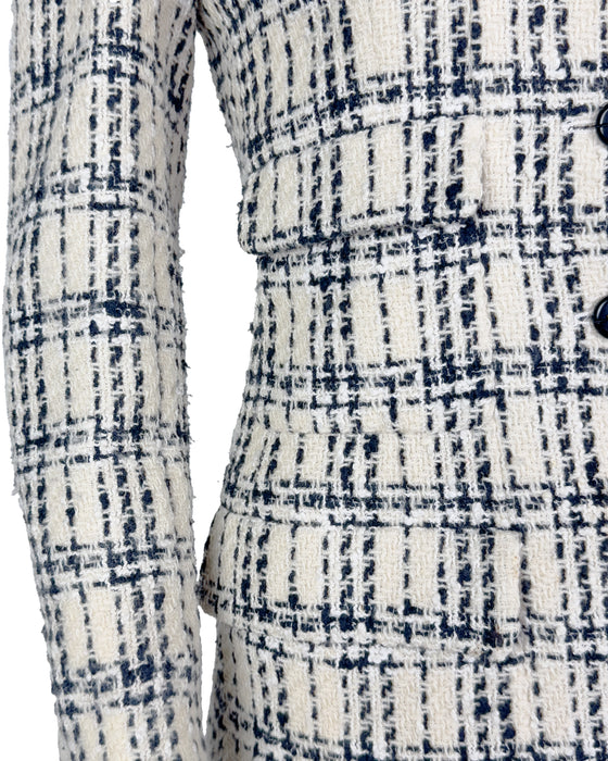 Black and Cream Wool Jacket