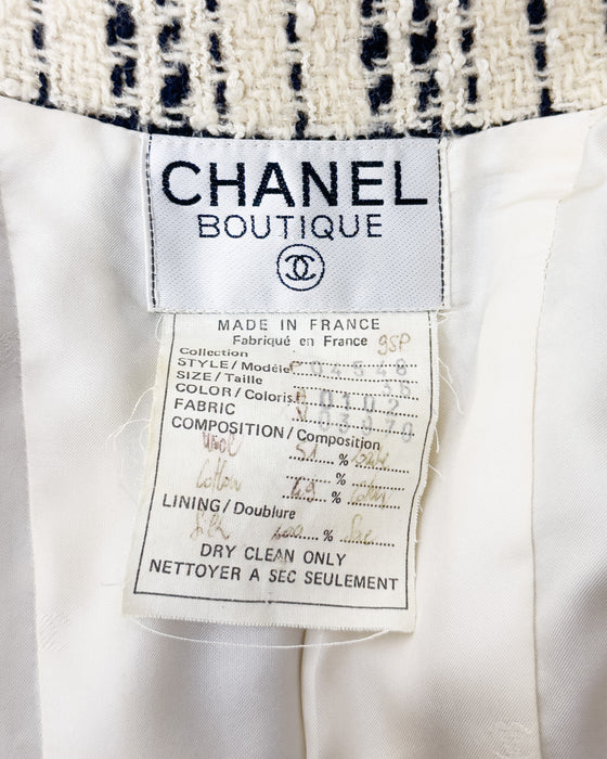 Black and Cream Wool Jacket