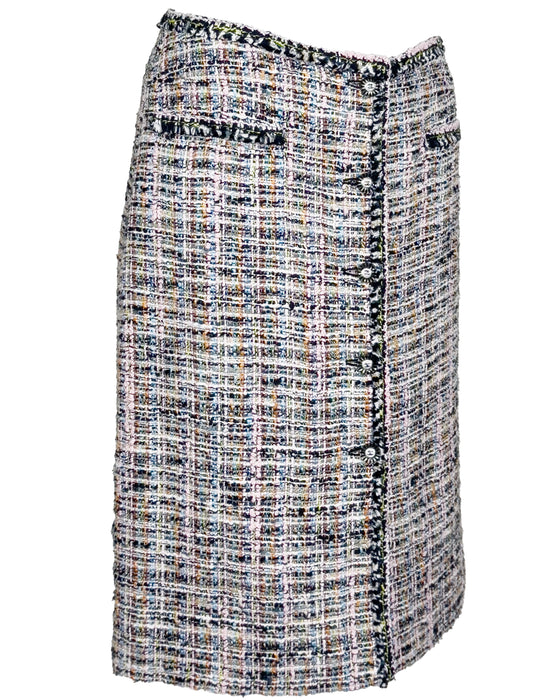 Multi Colour Bouclé Skirt