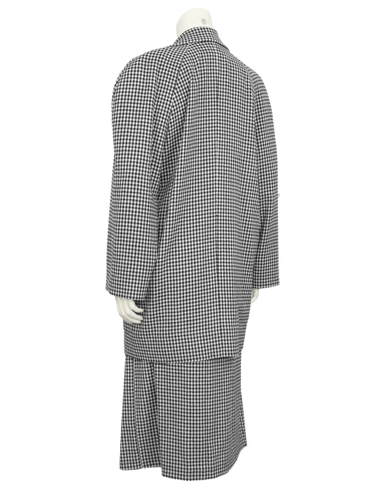 Black and White Gingham Skirt Suit