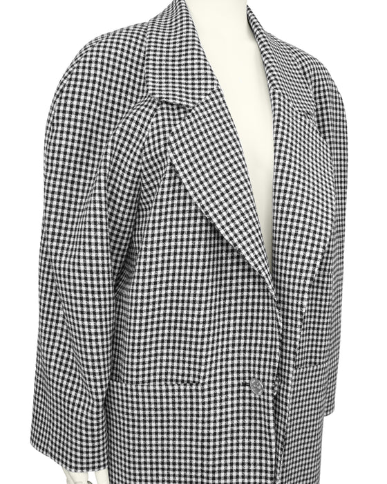 Black and White Gingham Skirt Suit