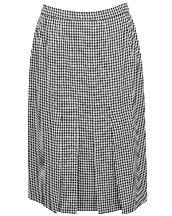 Black and White Gingham Skirt Suit