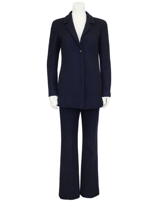 Navy Blue Cashmere Trouser Suit