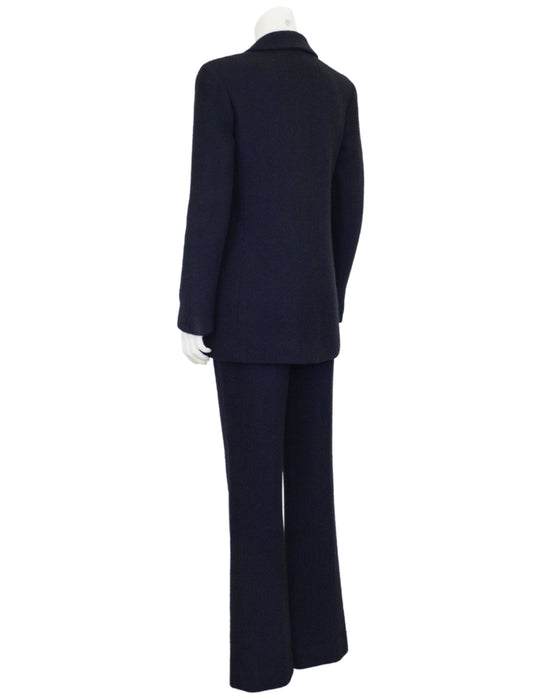 Navy Blue Cashmere Trouser Suit