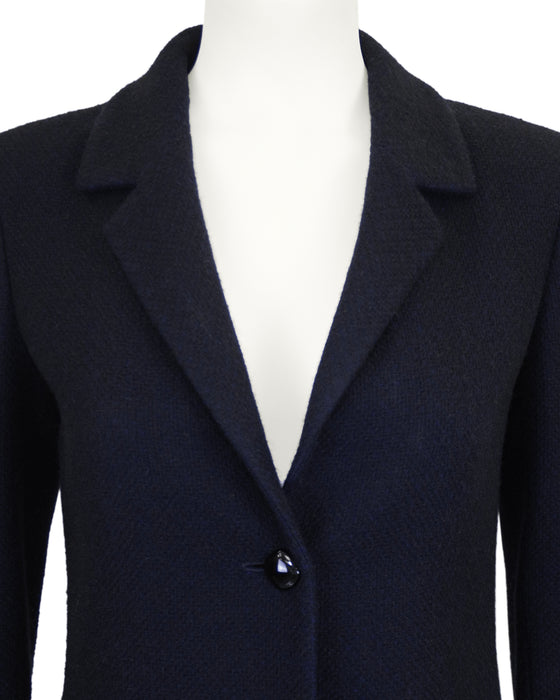 Navy Blue Cashmere Trouser Suit