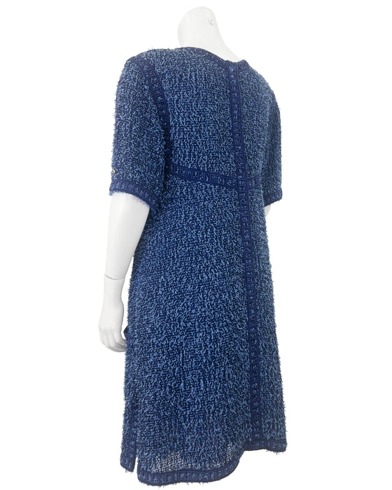 Blue Bouclé Dress