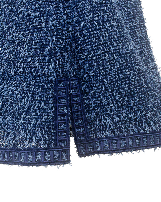 Blue Bouclé Dress