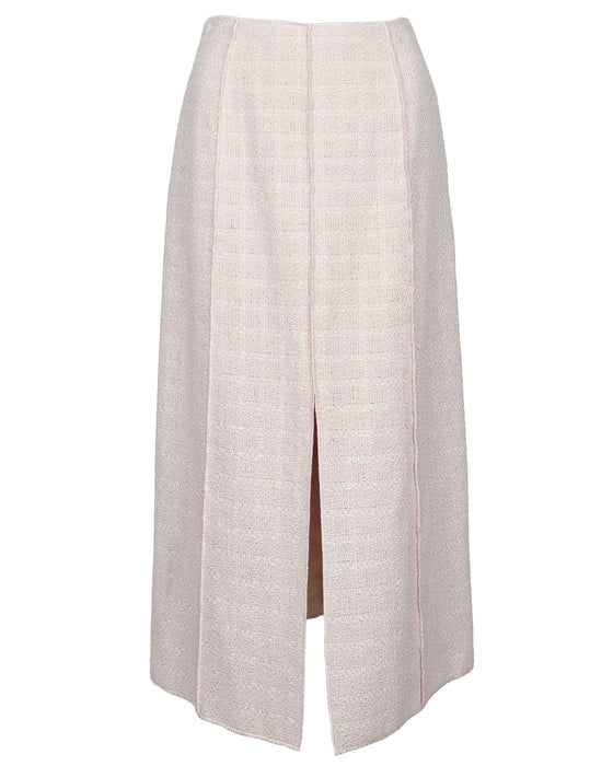 Pink Cotton and Viscose Skirt Suit