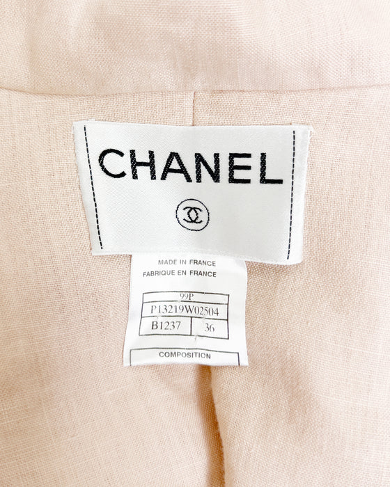 Pink Cotton and Viscose Skirt Suit