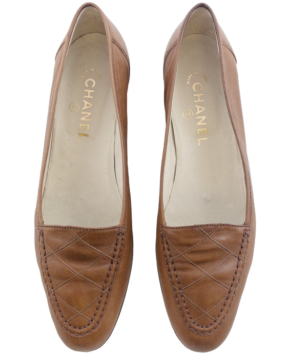 Tan Kid Leather Loafer