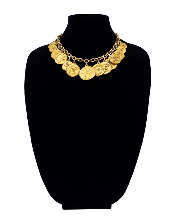 Gilt Coin Chain Necklace