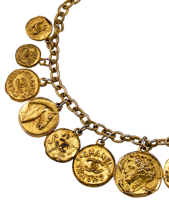 Gilt Coin Chain Necklace