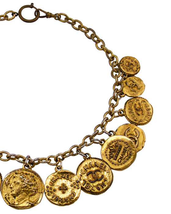 Gilt Coin Chain Necklace