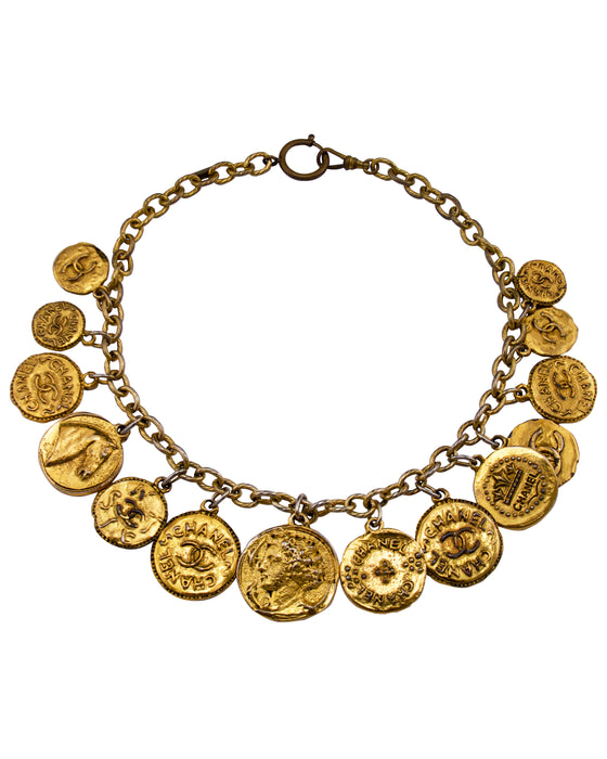 Gilt Coin Chain Necklace