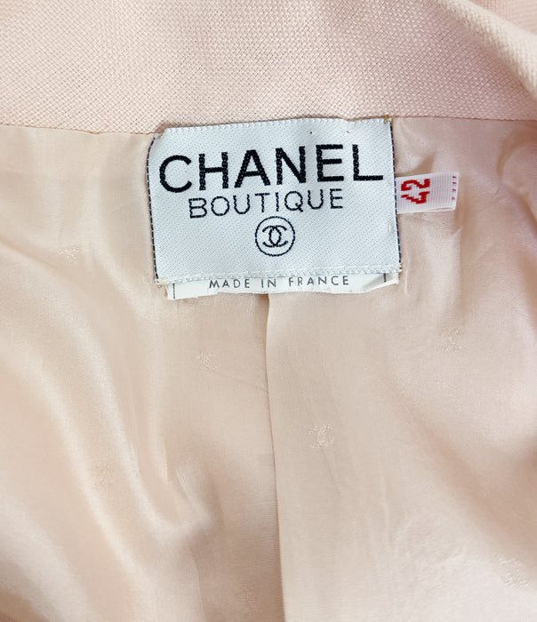 Pink Linen Bomber Style Jacket