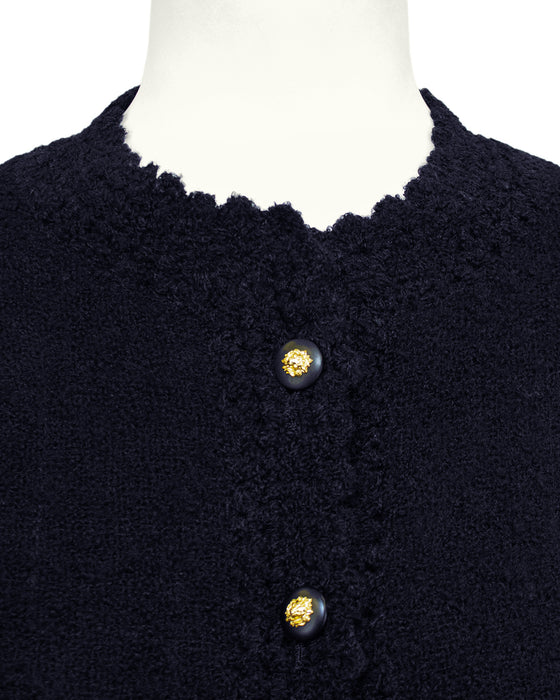 Navy Blue Boucle Suit Made for Kitty D'Alessio
