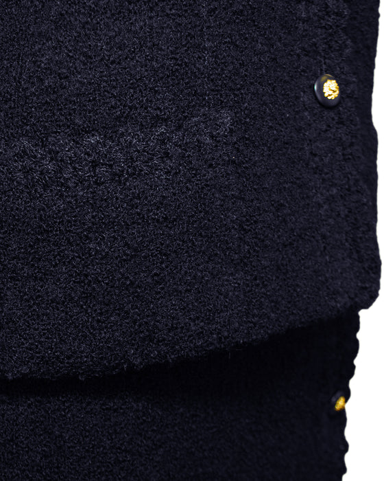 Navy Blue Boucle Suit Made for Kitty D'Alessio