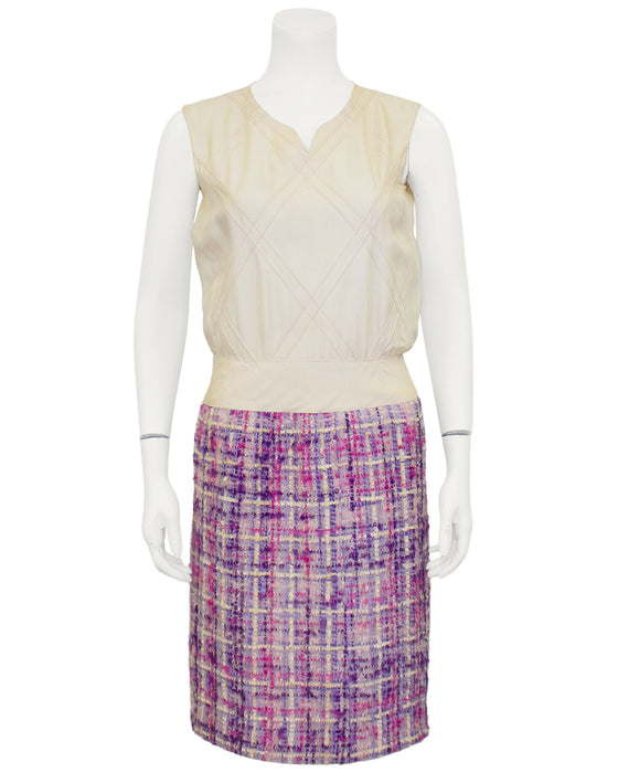 Pink and Purple Tweed Ensemble