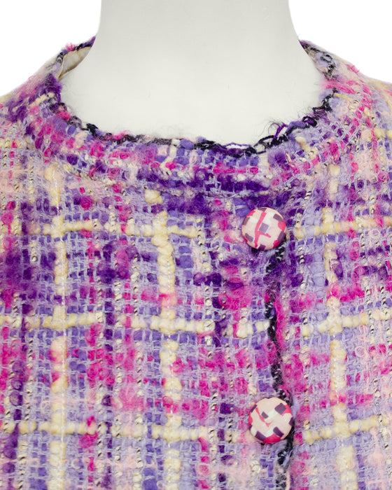 Pink and Purple Tweed Ensemble