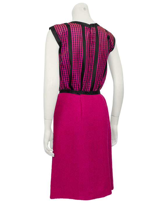 Pink and Black Haute Couture Three Piece Ensemble