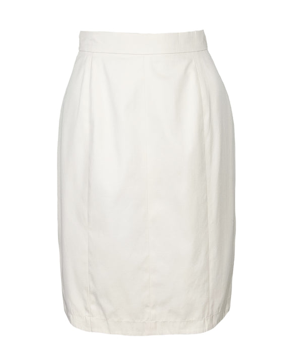 Cream Cotton Skirt Suit