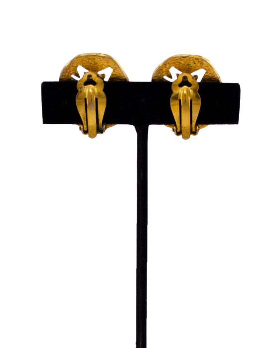 Cutout Gold Tone Earrings