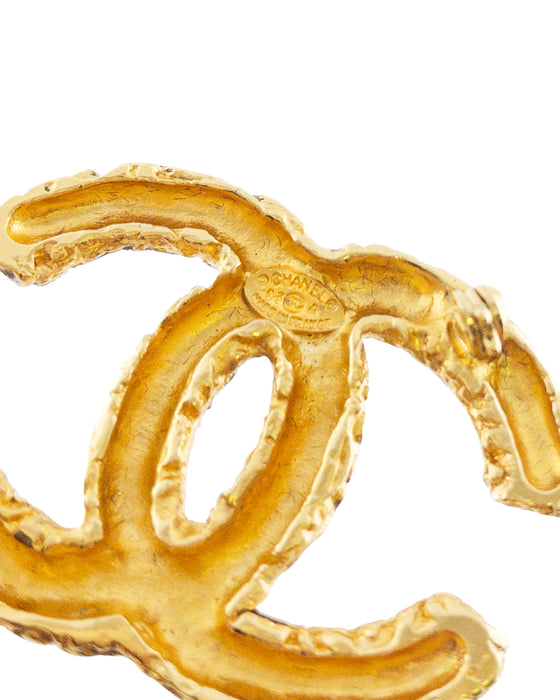 Gold-tone CC Florentine Brooch
