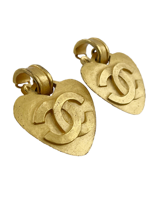 Heart Clip on Statementn Earring
