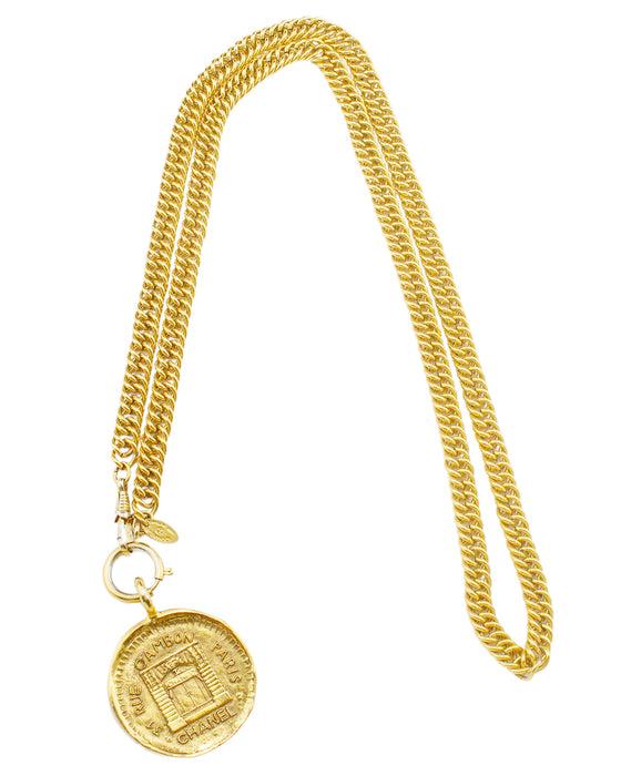 31 Rue Cambon, Paris Medallion Chain Necklace