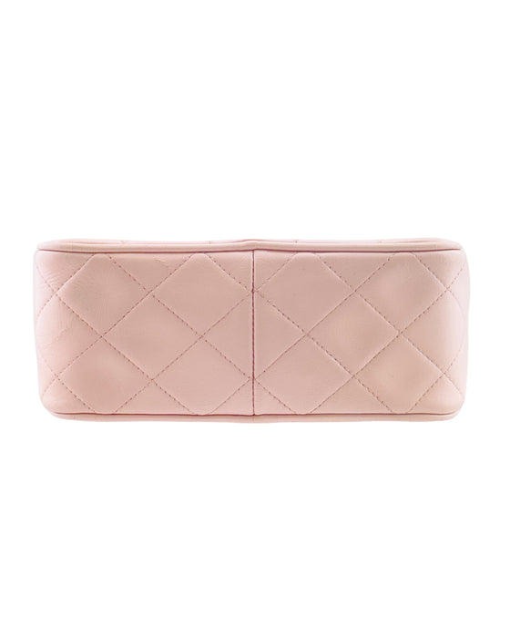 Pink Quilted Mini Camera Bag