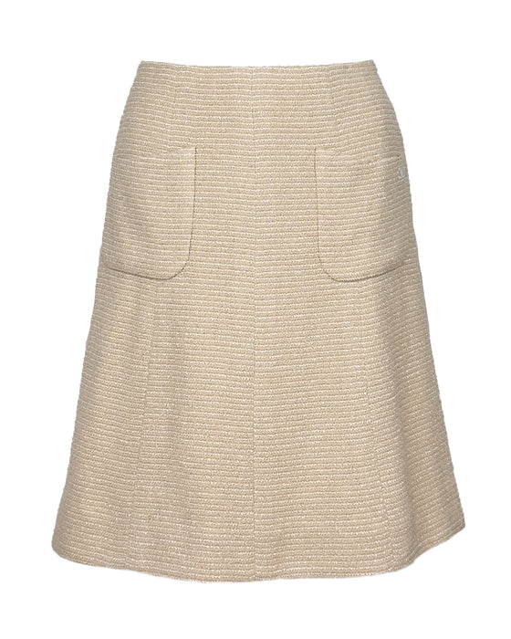 Light Tan Wool Skirt Suit