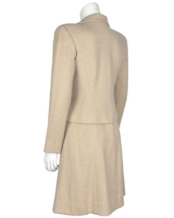 Light Tan Wool Skirt Suit