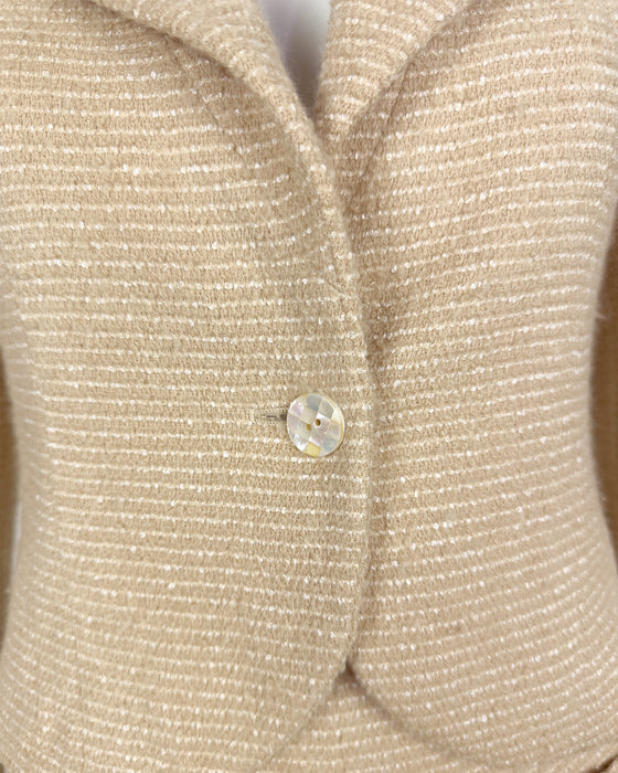 Light Tan Wool Skirt Suit