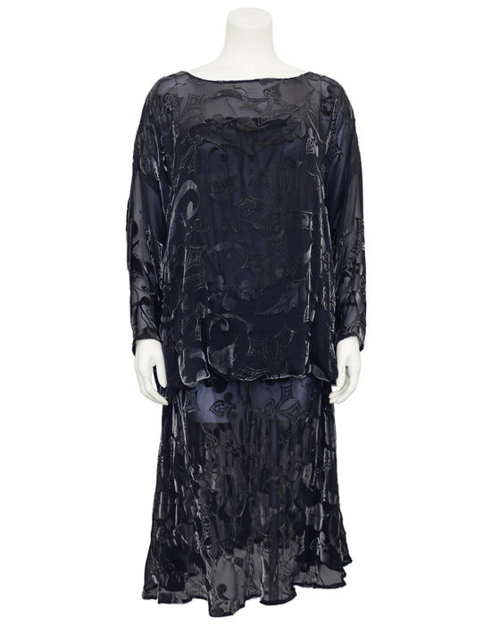 Gunmetal Devoree Velvet Dress