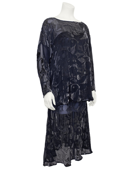 Gunmetal Devoree Velvet Dress