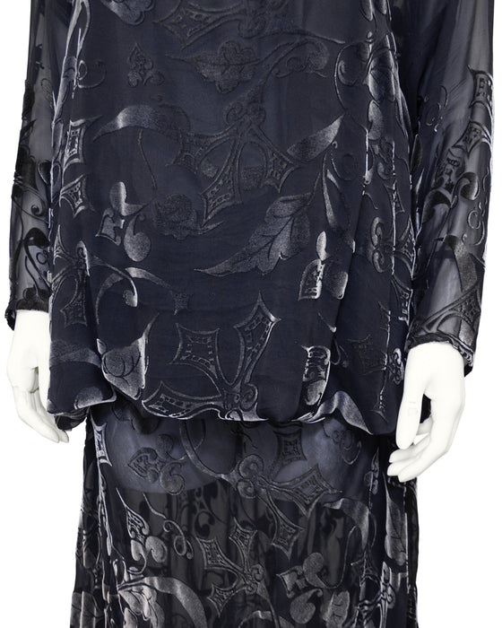 Gunmetal Devoree Velvet Dress