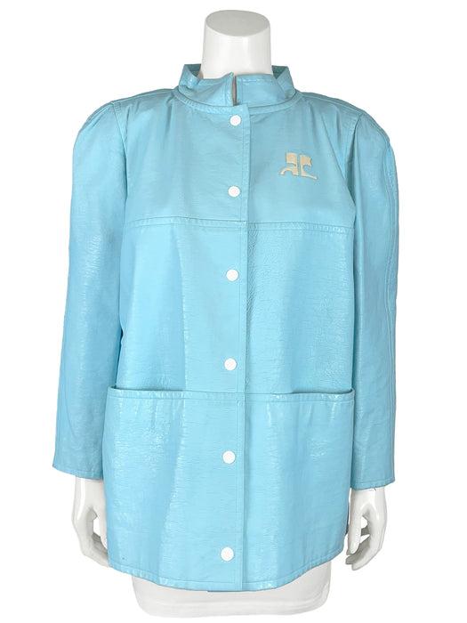 Blue Vinyl Swing Style Jacket
