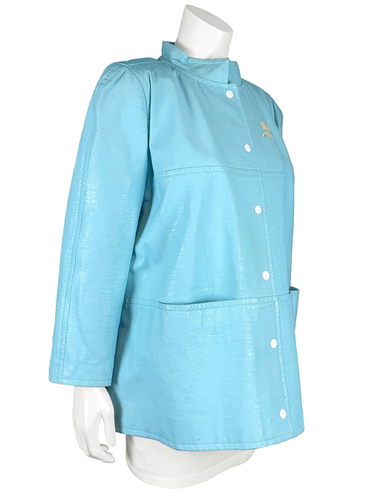 Blue Vinyl Swing Style Jacket