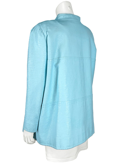 Blue Vinyl Swing Style Jacket