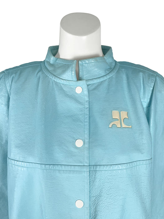 Blue Vinyl Swing Style Jacket